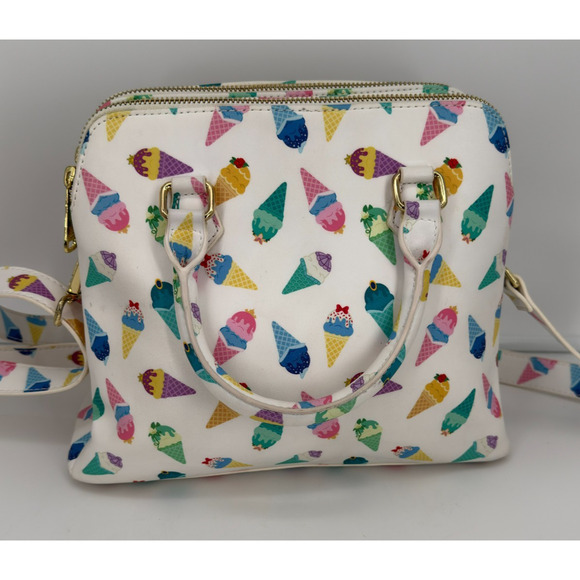 Retired Loungefly Disney Princess Ice Cream Print Crossbody Purse Handbag - Picture 3 of 16